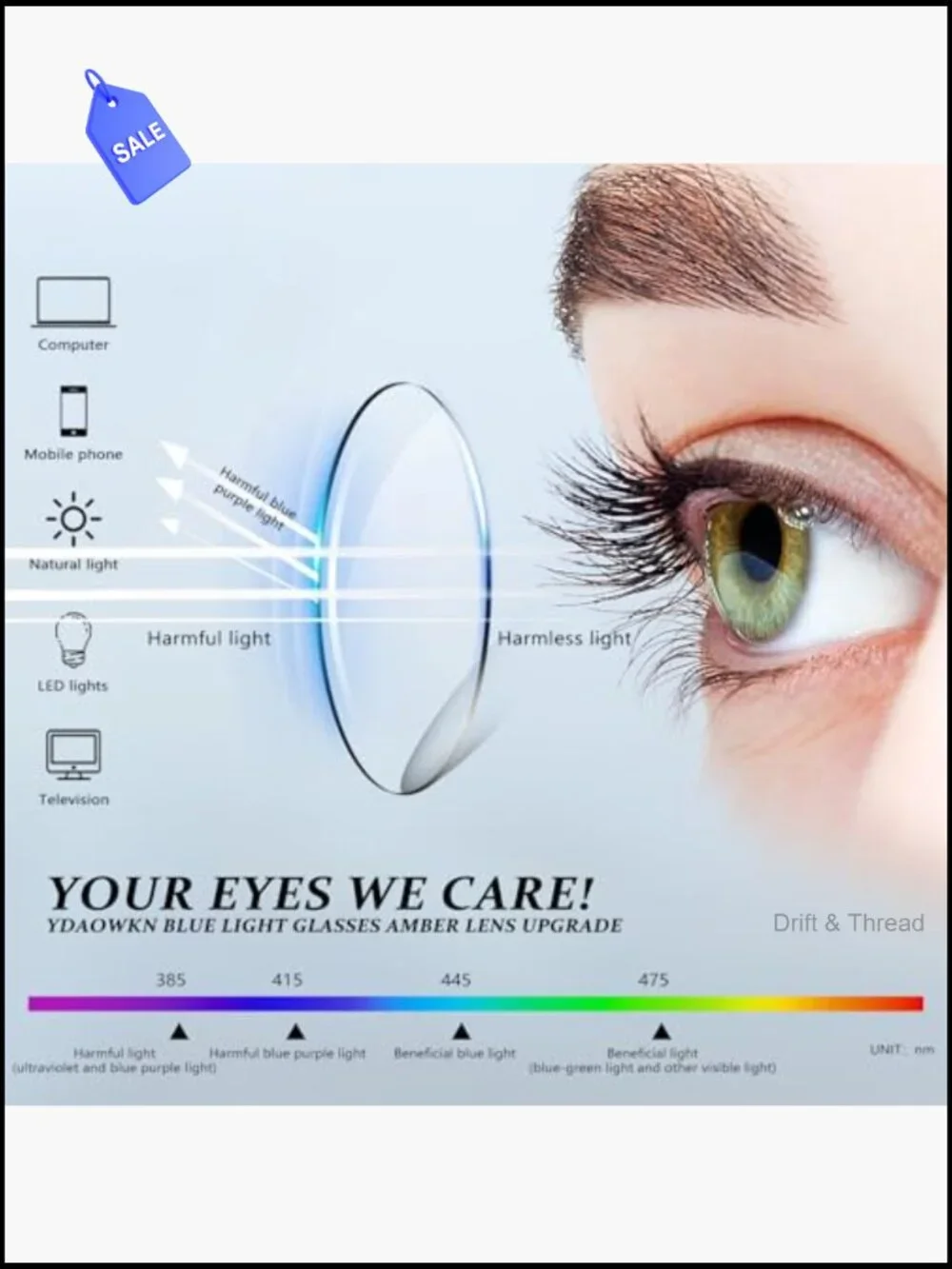 Oversized Rectangle Blue Light Blocking Glasses Non-Prescription Anti Eyestrain